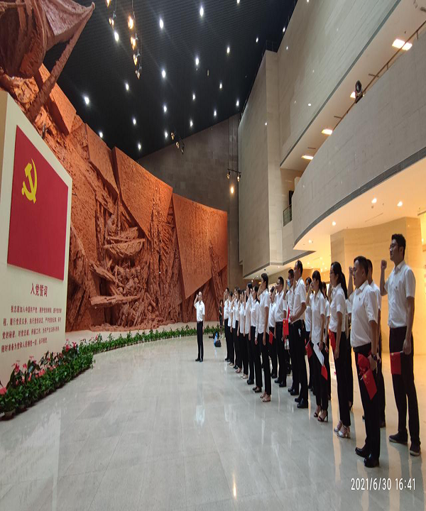 徽盐地产集团开展“追忆历史，，，重温入党自愿书”主题活动