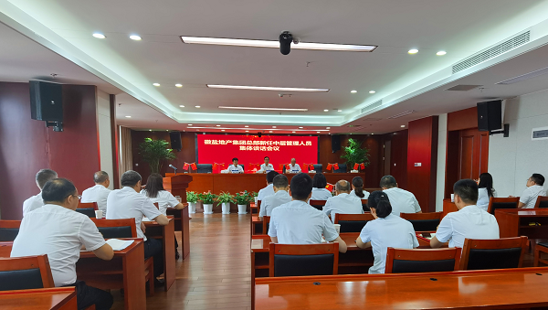 王思军出席徽盐地产集团总部新任中层治理职员任前整体谈话聚会