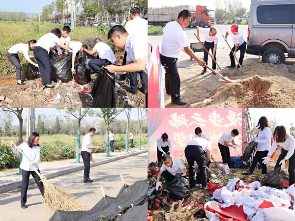霍邱项目开展“卫生大扫除，，党员我先行”主题活动